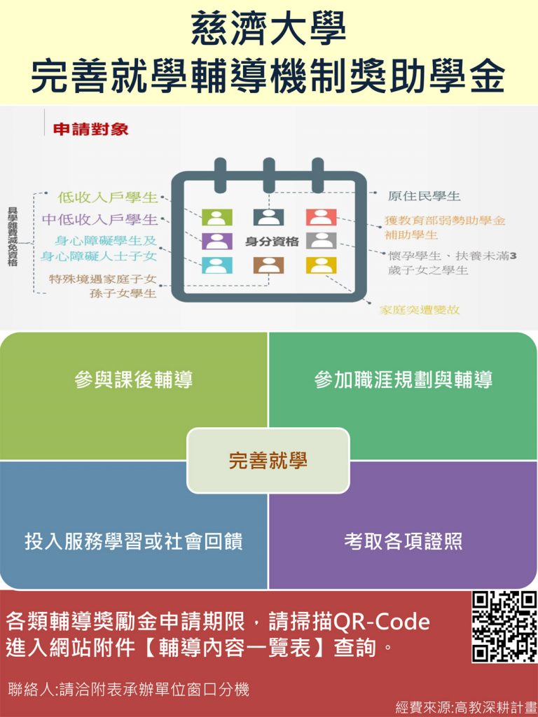 完善弱勢輔導機制獎助學金